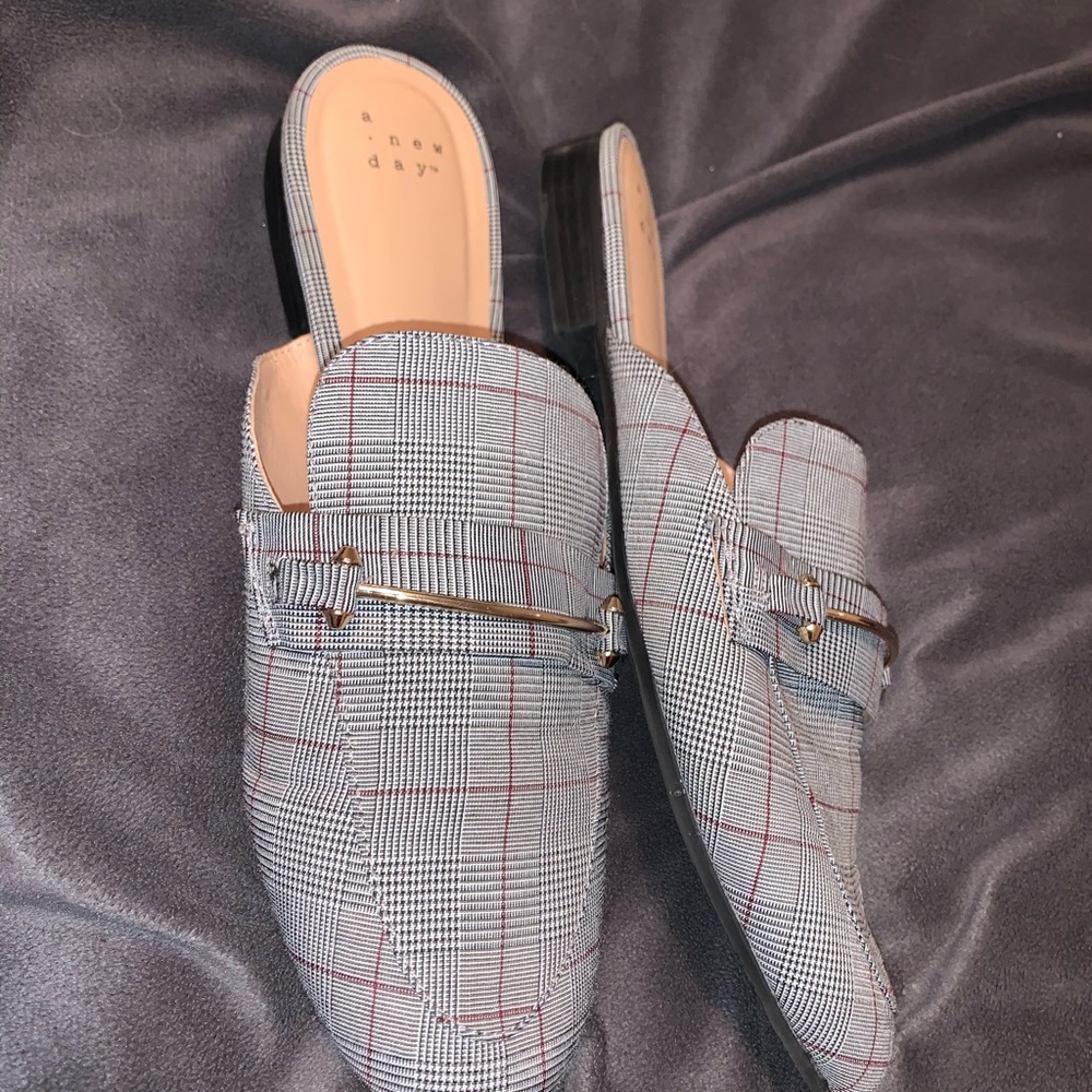 A New Day Grey/Purple Slip-Ons, size 11